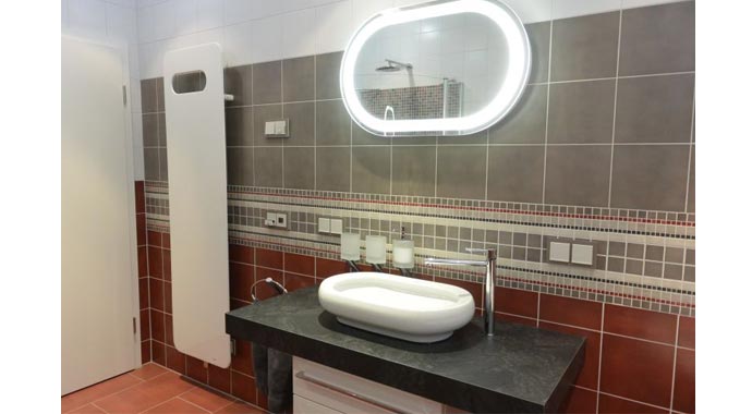 Town & Country Haus Musterhaus Bungalow 128 Bad