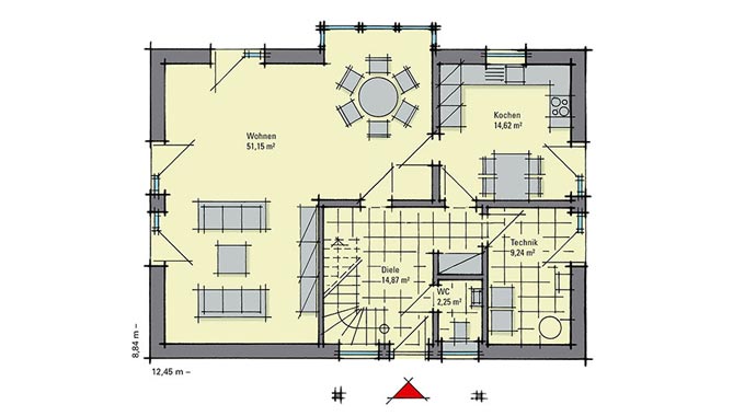 Gussek Haus Musterhaus Sabrina Grundriss Erdgeschoss