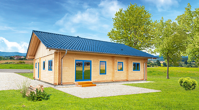 Außenansicht Blockhaus "Rex" Variante 2 | Bild: LéonWood®