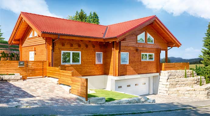 Außenansicht Blockhaus Enztal von LéonWood