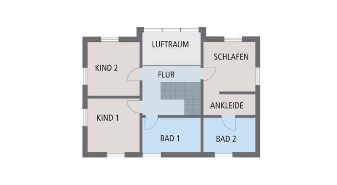 Grundriss Obergeschoss Kundenhaus Point 140 A2 von Dan-Wood