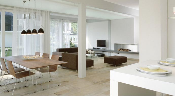 Musterhaus Fellbach in Fachwerkbauweise von Kampa Innenbereich