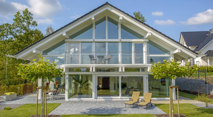 Holzskelettbau KD-Haus KD-240 Außenansicht