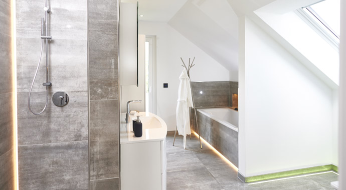 Badezimmer Musterhaus Stockholm von Rensch-Haus