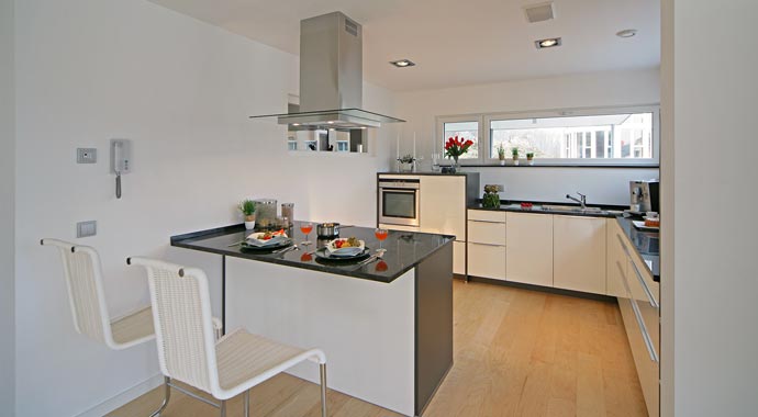 Fertighaus Weiss Musterhaus Erlangen Küche