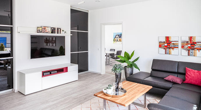 Wohnbereich Musterhaus Fellbach von STREIF Haus