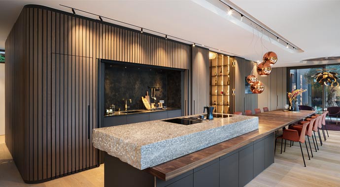 Küche Musterhaus Rheinau-Linx – Luxusvilla von WeberHaus