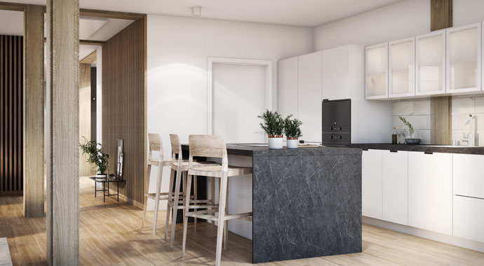 Küche Bungalow 140 FT von NEXT by Danwood