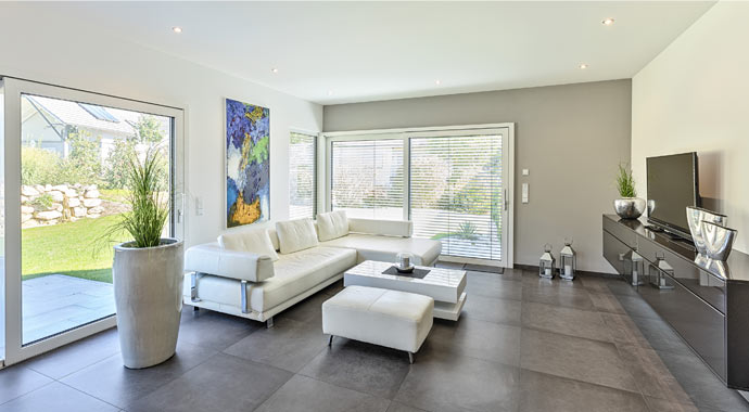 Wohnbereich Traumhaus mit Dachterrasse von Meisterstück-Haus