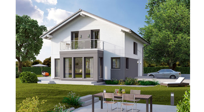 Elk Fertighaus Musterhaus Living 145 Außenansicht
