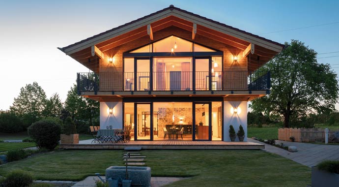 Außenansicht Vitalhaus Liesl von Regnauer Hausbau