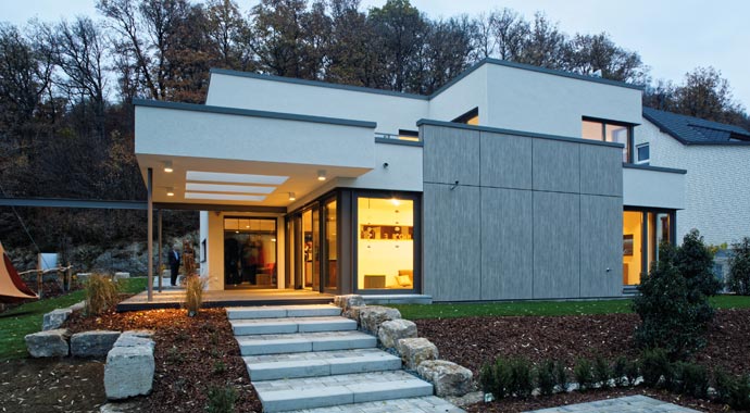 Büdenbender Hausbau Musterhaus Satchmo Außenansicht