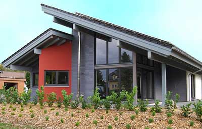Tirolia Musterhaus TEC-WOOD Energie Plus Haus Außenansicht