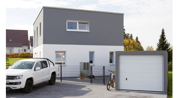 Außenansicht ICON Cube von Dennert Massivhaus