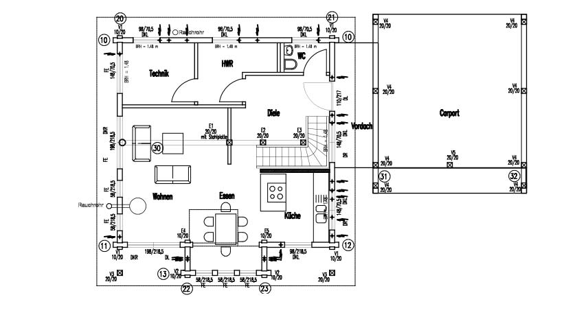 Fullwood Haus auf der Röth Grundriss Erdgeschoss