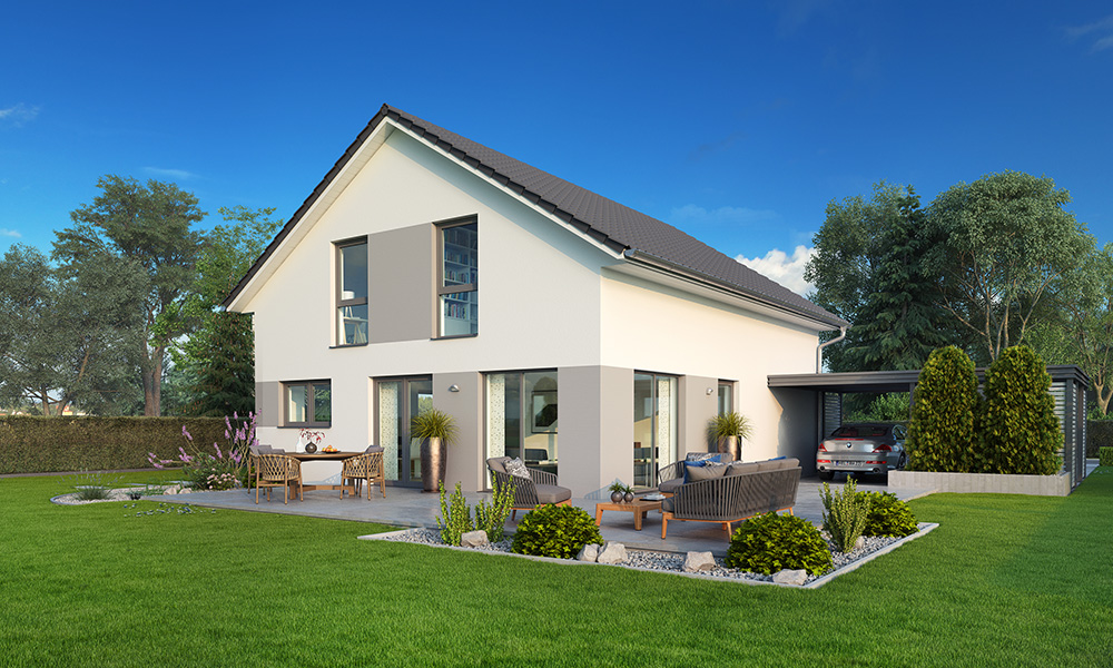 Außenansicht Einfamilienhaus Aachen von HELMA Eigenheimbau