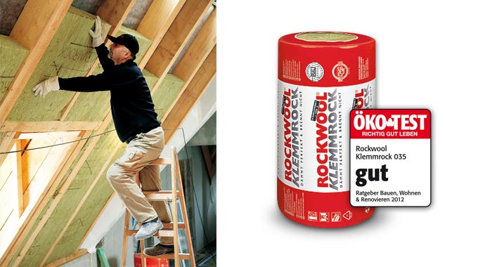 Die Zwischensparrendämmung Klemmrock von Rockwool.