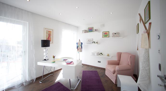 Elk Fertighaus Musterhaus Elk 220 Arbeitszimmer