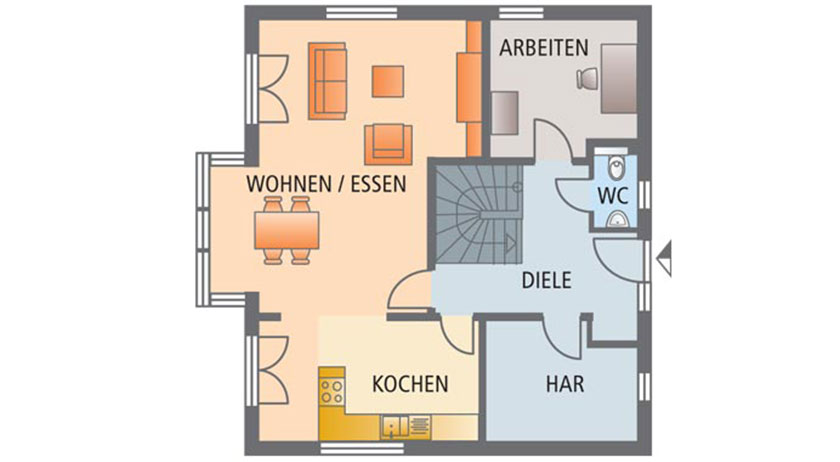 Heinz von Heiden B.I.G. 160 Grundriss Erdgeschoss