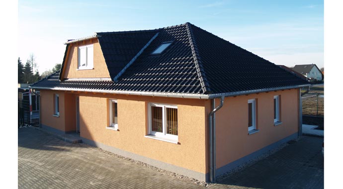 Town & Country Haus Musterhaus Winkelbungalow 108 Außenansicht