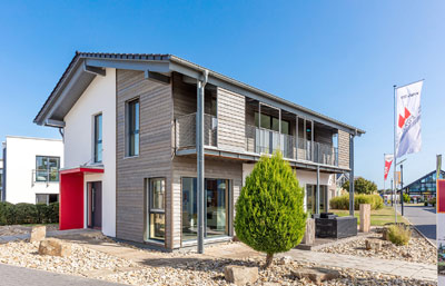 Außenansicht Musterhaus Frechen von Meisterstück-Haus