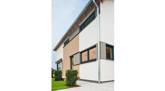 Musterhaus Brentano Außenansicht, Büdenbender Hausbau