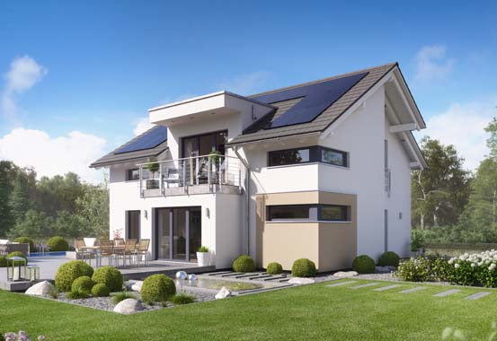 Außenansicht Musterhaus Mannheim von Schwabenhaus