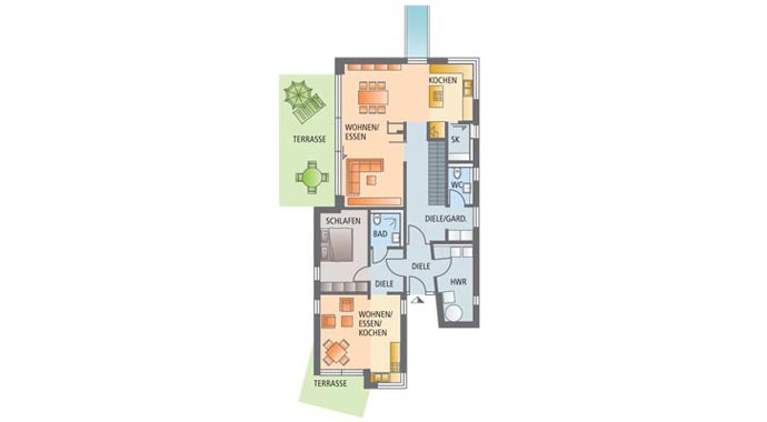 FischerHaus Energie-Plus-Haus Generation X Grundriss Erdgeschoss