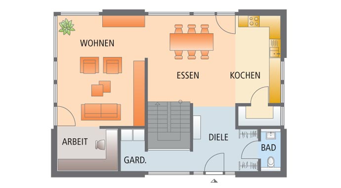 Huf Haus Musterhaus modum Grundriss Erdgeschoss