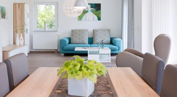 Fingerhut Haus Musterhaus Neunkhausen R 99.20 Ess- und Wohnbereich