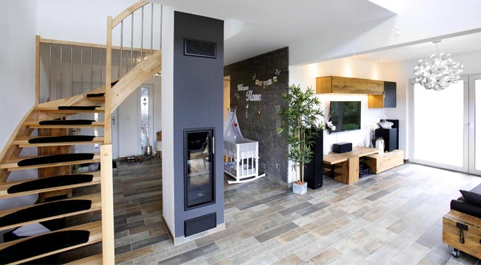 Wohnbereich Kundenhaus Point 140 A2 von Dan-Wood