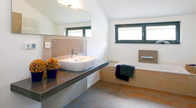 Meisterstück-HAUS KUBUS – Musterhaus Bad Vilbel Badezimmer