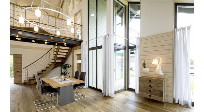 Stommel Haus Haus Bambus Innenansicht