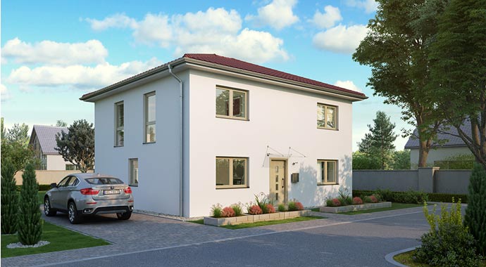 Außenansicht Stadtvilla Verona von HELMA Eigenheimbau