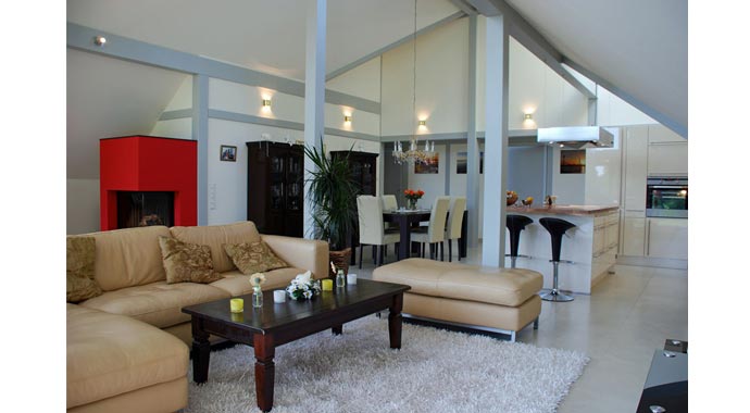 KD-Haus Musterhaus 250 Wohnbereich