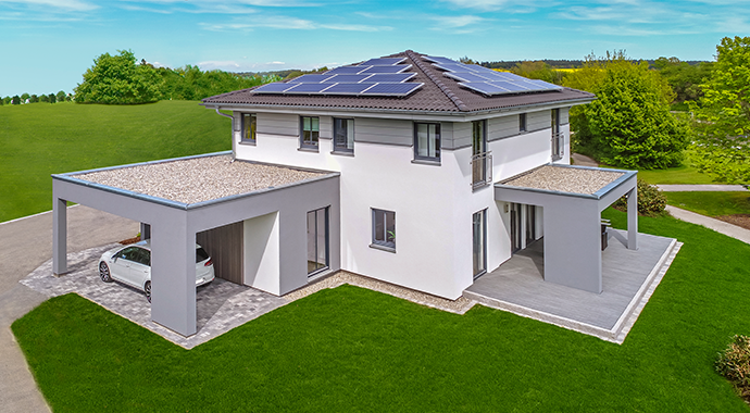 Haas Fertigbau MH Falkenberg 150 Außenansicht