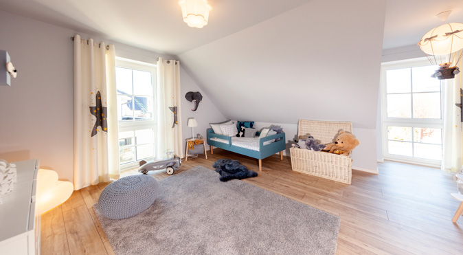 Helma Eigenheimbau Musterhaus bei Leipzig Kinderzimmer