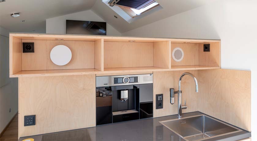 Küchenzeile im Tiny Haus