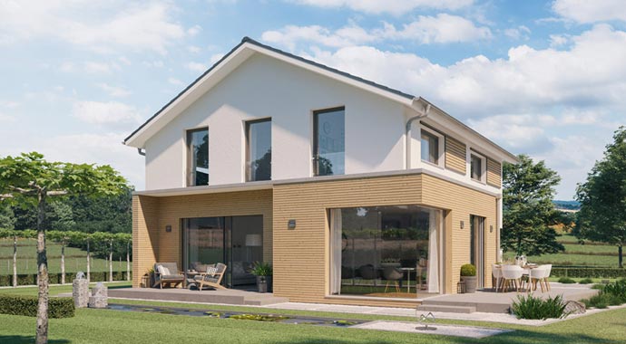 Außenansicht Musterhaus Linea von Partner Haus