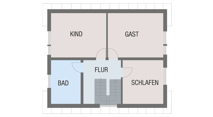 Grundriss Obergeschoss Haus Sommer von SchwörerHaus
