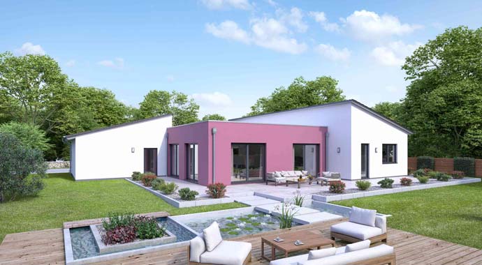 Ytong Bausatzhaus Bungalow I 170 Außenansicht