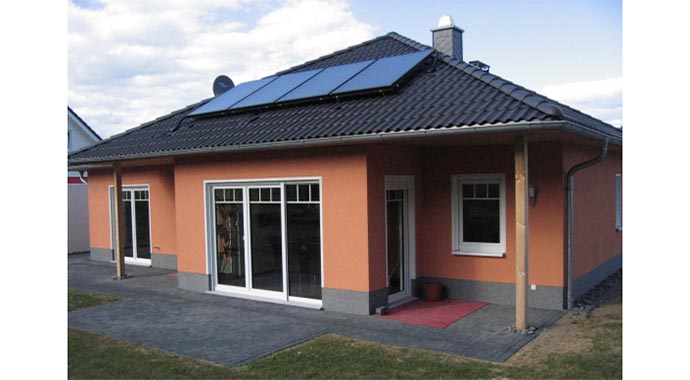 Town & Country Haus Musterhaus Bungalow 128 Außenansicht