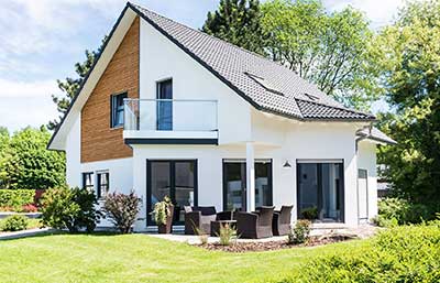 Außenansicht Musterhaus Bad Vilbel von STREIF Haus