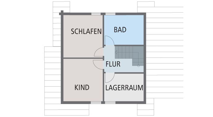 Rems-Murr-Holzhaus Haus Siglingen Grundriss Obergeschoss
