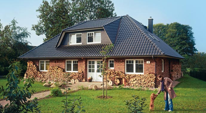 Bauunion 1905 Musterhaus Bungalow B 400 Außenansicht