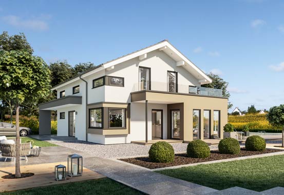 Außenansicht Musterhaus Mülheim-Kärlich von Schwabenhaus