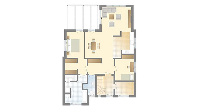 Grundriss Erdgeschoss Haus Silkeborg von Danhaus