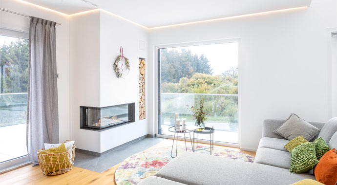 Wohnbereich Kundenhaus Brazel von SchwörerHaus