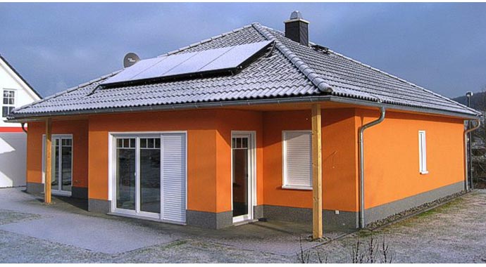 Town & Country Haus Musterhaus Bungalow 128 Außenansicht