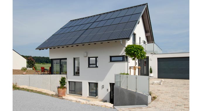 Außenansicht Sonnenhaus Löwenstein von Poroton